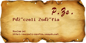 Péczeli Zsófia névjegykártya